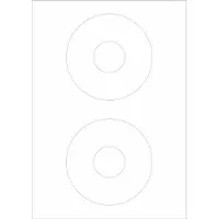 Schäfer Shop Universele etiketten, 117 mm rond, permanentklever, 200 stuks