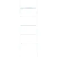 En.casa Kledingrek Øksnes ladderplank 160x50x27,5 cm wit []