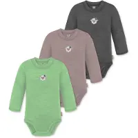 Normani Rompertje/body 'Tuai' antraciet / groen / pink / wit