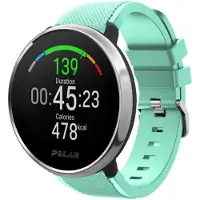 Strap-it Twill siliconen bandje - geschikt voor Polar Ignite / Ignite 2 / Ignite 3 / Unite / Pacer - aqua