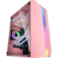 Mars Gaming MC-S1, Mini-tower, PC, Roze, micro ATX, Mini-ITX, Gaming, Kleuren: Beige, Blauw, Groen, Rood