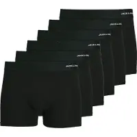 Jack & Jones Heren boxershorts trunks effen jacbasic bamboe 6-pack