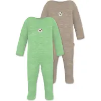 Normani Rompertje/body 'Levin' beige gemêleerd / lichtgroen / groen gemêleerd / gemengde kleuren