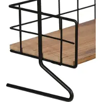 En.casa Badkamer organizer Sallingsund 41,5x32x15 cm zwart en houtkleurig