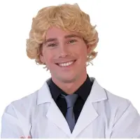 Haza Pruik Heren Krul Blond