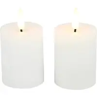 Countryfield Stompkaars Lyon met LED - 5 x 9 cm - Wit - 2 stuks