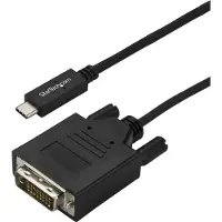 StarTech.com USB-C naar DVI adapterkabel - STARTECH - 3 m - Zwart - 1920 x 1200 - Thunderbolt 3