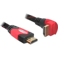 DeLOCK - 1.4 High Speed HDMI kabel - eenzijdig haaks - 5 m - Zwart/Rood