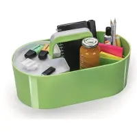 HAN Gereedschapskist Loft, draagbaar, met 4 vakken, uitneembare opbergbak, B 330 x D 179 x H 175 mm, kunststof, lime groen