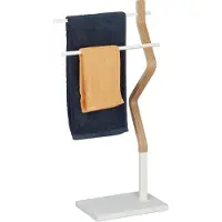 Relaxdays Handdoekhouders + handdoekhaken, Handdoekhouder staand