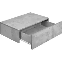En.casa Wandplank met lade zwevend 46x30x15 cm betonkleurig