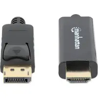 Manhattan 153201 DisplayPort-kabel DisplayPort / HDMI Adapterkabel DisplayPort-stekker, HDMI-A-stekker 1.80 m Zwart