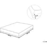 Beliani Hoeslakens, Hoeslaken beige katoen 160 x 200 cm HOFUF (160 x 200 cm)
