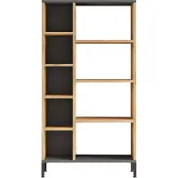 Emob Boekenplank Locelso | 72 x 25,5 x 133 cm | Atlantic Pine Anthracite