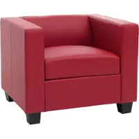 MCW Fauteuil Loungefauteuil Lille ~ Leer, rood