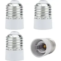 Intirilife GU10 naar E14 fittingadapter in WIT - 4x lampadapter voor het omzetten van GU10 naar E14 - set van 4 converters voor fitting voor gloeilampen, LED, halogeen, spaarlampen