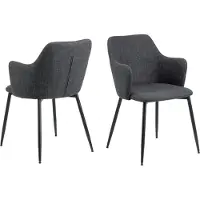 Molecule Eetkamerstoel Ilsa Met Armleuning Dark Grey