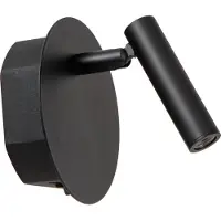 Lucide JOLIJN - Oplaadbare Bedlamp / Wandlamp - Accu/Batterij - Ø 10,2 cm - LED - 1x2W 3000K - Magnetisch - Zwart