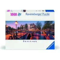 Ravensburger puzzel Amsterdam by Night - legpuzzel 1000 stukjes.
