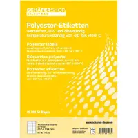 Schäfer Shop Weerbestendige etiketten, 63,5 x 33,9 mm, transparant mat, 20 vellen