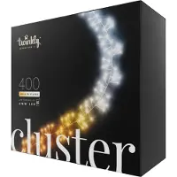 Twinkly LED lichtketting, CCT, zwart, 400-lichts, 6m , dimbaar, zwart, Kunststof