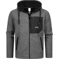 Ragwear Fleece jas 'Brodney' donkergrijs / zwart