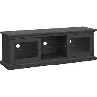 Ebuy24 Venedig TV-meubel 2 glazen deuren en 1 glazen legger mat grijs.