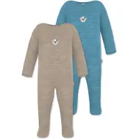 Normani Rompertje/body 'Levin' beige / blauw / wit