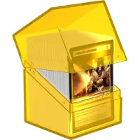 Ultimate Guard Boulder 100+ Clear, Deck Case voor 100 Double-Sleeved TCG Kaarten, Amber, Veilig & Duurzaam