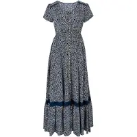 Apricot Zomerjurk navy / bruin / wit