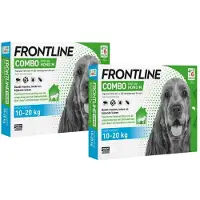 Frontline 2x Combo Spot On Anti Vlooien en Teken Druppels Hond 10 - 20 kg 6 pipetten