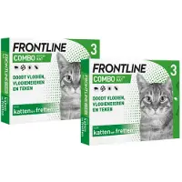 Frontline 2x Combo Spot On Anti Vlooiendruppels Kat vanaf 1 kg 3 pipetten