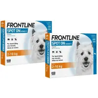 Frontline 2x Spot On Anti Vlooien en Teken Druppels Hond 2 - 10 kg 6 pipetten