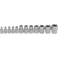 Bgs Doppenset E-profiel 1/4 en 3/8 E4 - E20, 12 delig