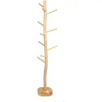 Bazar Bizar Kapstok Coat Hanger | hout naturel 25x25x160 cm staande kapstokken | NADUVI