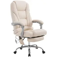 CLP Pacific Bureaustoel - Massage Functie - Voor volwassenen - Met armleuningen - Ergonomische - creme