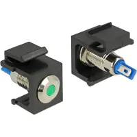 DeLOCK Keystone LED green 6 V flat, black
