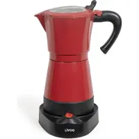 Livoo Elektrische mokkapot, Espresso pot, Rood