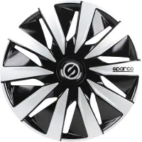 Sparco Wieldoppen Lazio - 14 inch - Zwart/Zilver