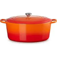 Le Creuset Gietijzeren Ovale Braadpan Oranjerood 40cm 13,9l