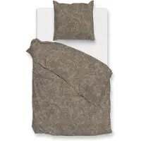 Zohome Zo Home Dekbedovertrek Katoen Paisley di Lino - palm taupe 140x200/220cm