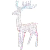 House of Seasons Kerstversiering Deer - 60x16x107 cm - PE - Transparant