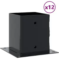 vidaXL Paonderstellen vierkant 12 st 101x101 mm gepoedercoat staal