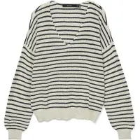 Vero Moda - VMNEWLEXSUN SHINE STRIPE LS V-NECK PULL. - Dames - Gebreide truien