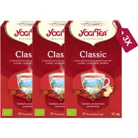 Yogi tea 3X Classic Bio - Rustgevende Ayurvedische Kruidenthee met Valeriaan, Kamille, en Lavendel - 100% Biologische Thee en Cafeïnevrij