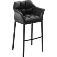 CLP Barkruk Damas B4 - Kunstleer, zwart frame - Zwart