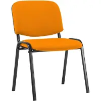 CLP Ken Eetkamerstoel - Vergaderstoel - Zonder armleuning - Stof - oranje