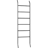 CLP Elkin Handdoekrek - rechtopstaand zonder boren - handdoekenladder met 6 stangen - gemaakt van metaal - zwart