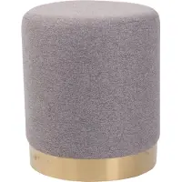 CLP Nanning Hocker grijs Stof
