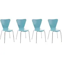 CLP Calisto - 4x Bezoekersstoel lichtblauw